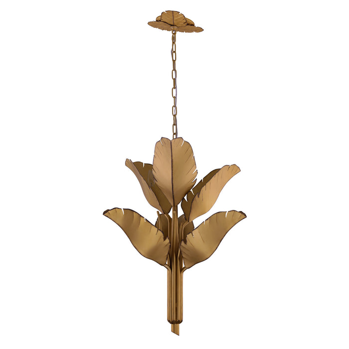 Varaluz 901C06GO Six Light Chandelier, Gold