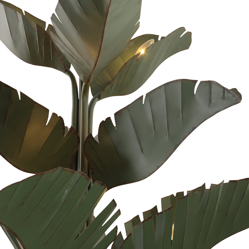 Varaluz 901C09 Nine Light Chandelier, Banana Leaf