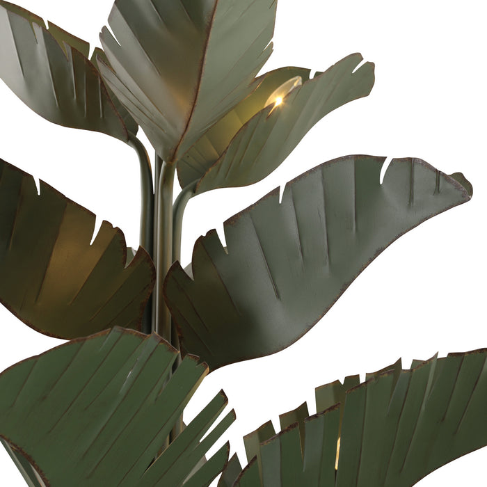 Varaluz 901C09 Nine Light Chandelier, Banana Leaf