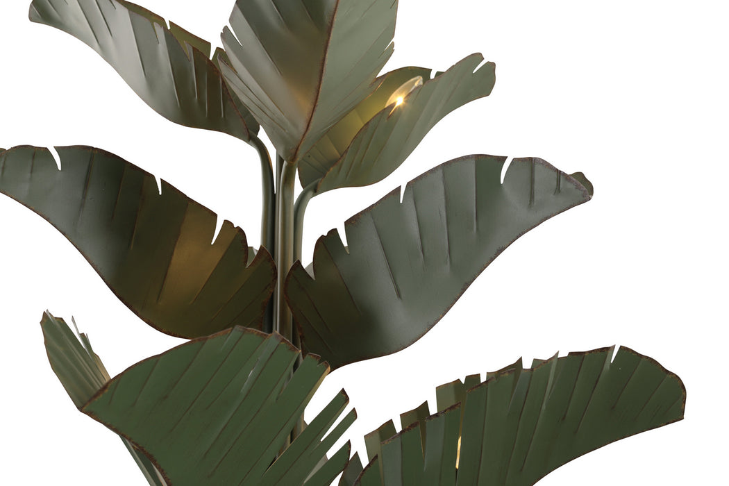 Varaluz 901C09 Nine Light Chandelier, Banana Leaf