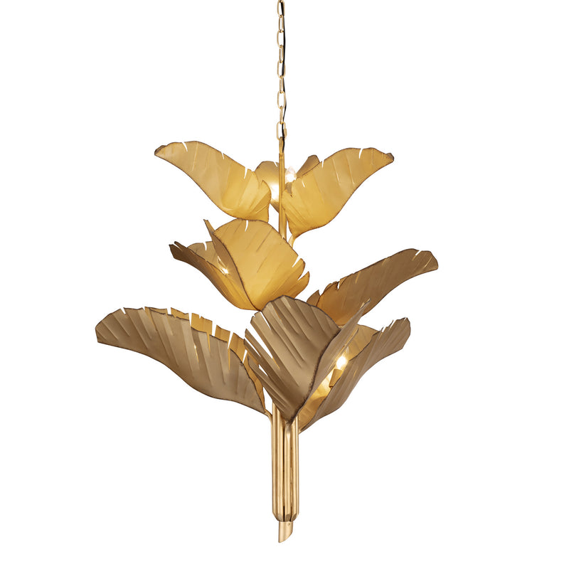 Varaluz 901C09GO Nine Light Chandelier, Gold