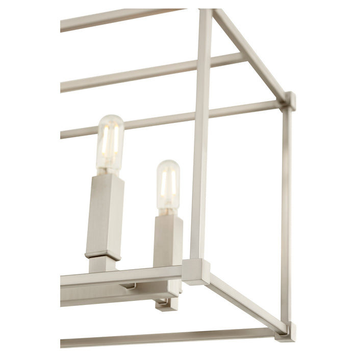 Quorum 656-8-65 Eight Light Pendant, Satin Nickel