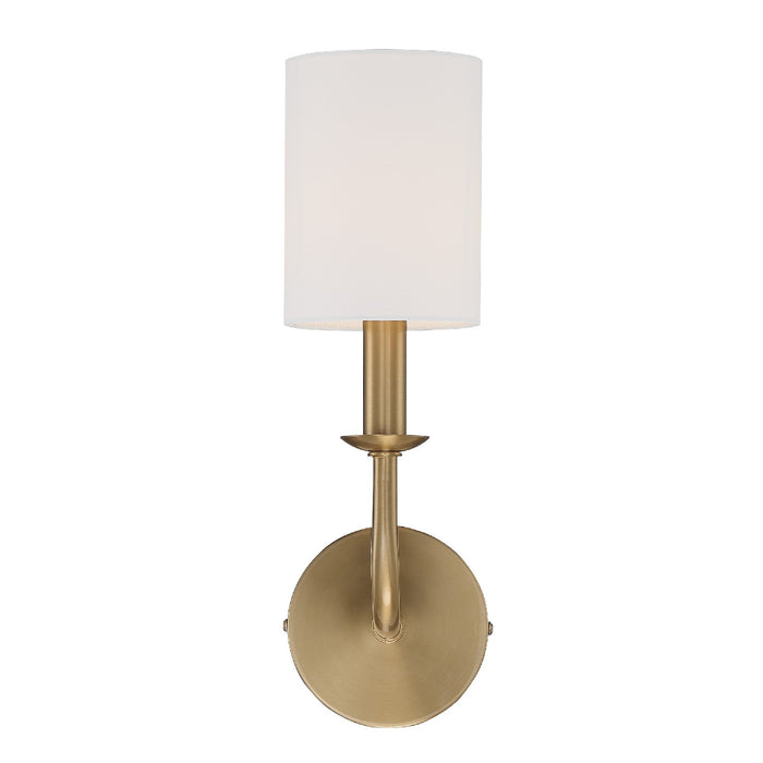 Crystorama BAI-A2101-AG One Light Wall Sconce, Aged Brass