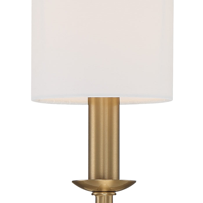 Crystorama BAI-A2101-AG One Light Wall Sconce, Aged Brass