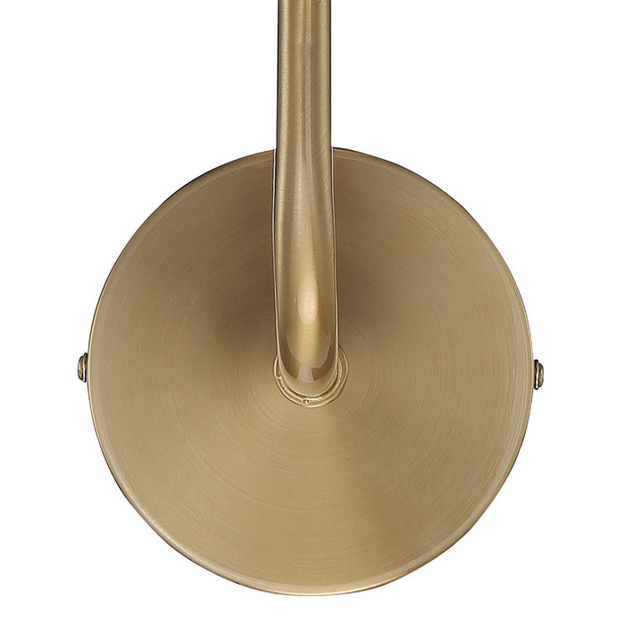 Crystorama BAI-A2101-AG One Light Wall Sconce, Aged Brass