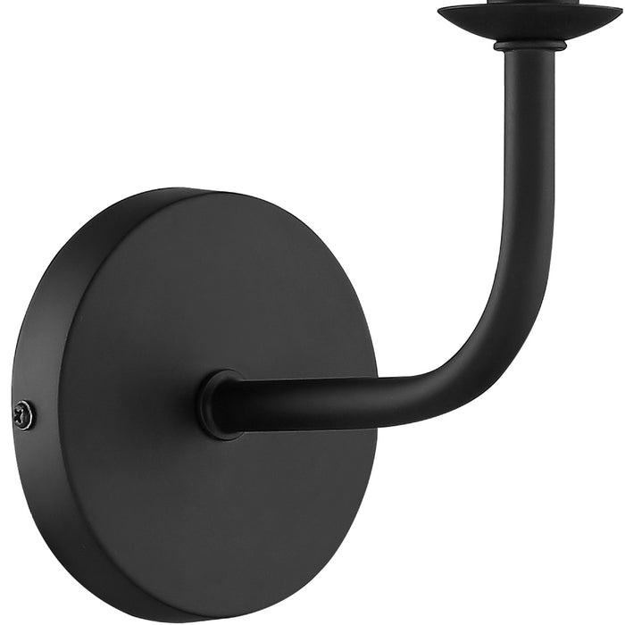 Crystorama BAI-A2101-MK One Light Wall Sconce, Matte Black