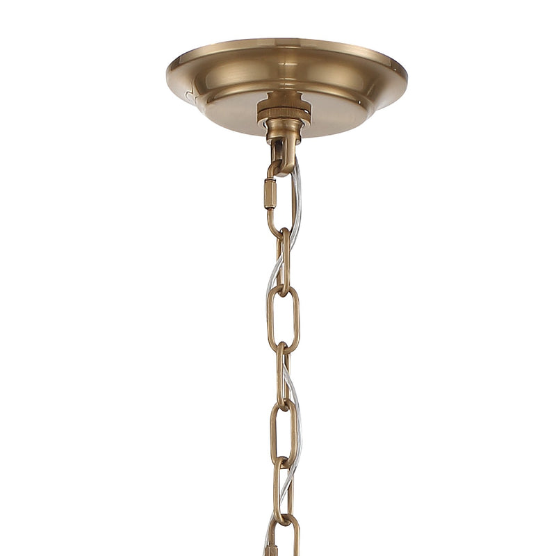Crystorama BAI-A2108-AG Eight Light Chandelier, Aged Brass