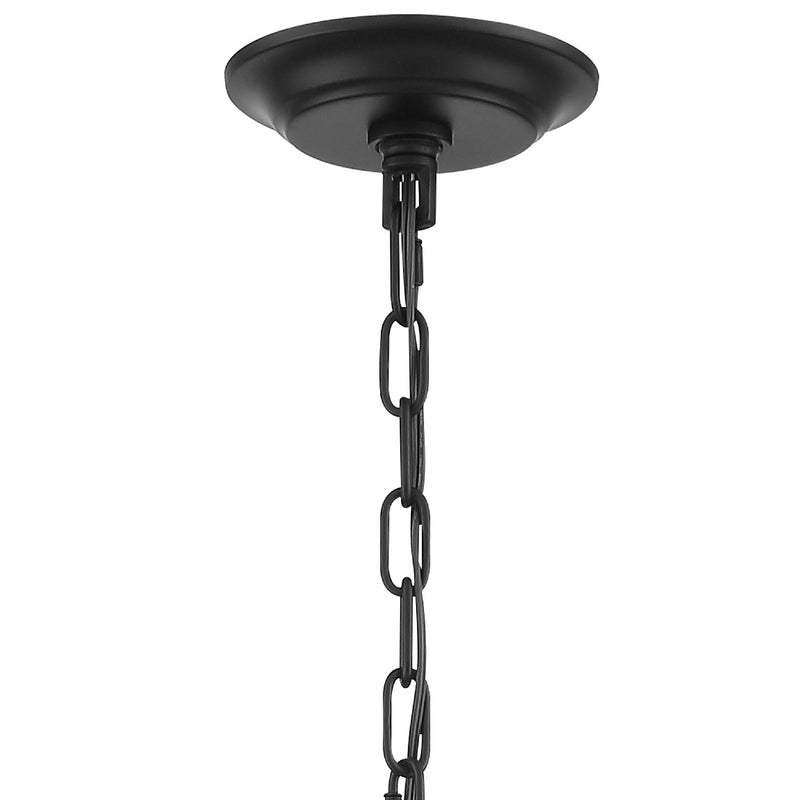 Crystorama BAI-A2108-MK Eight Light Chandelier, Matte Black