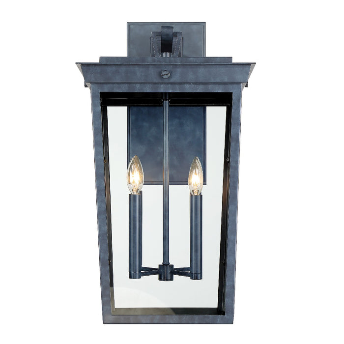 Crystorama BEL-A8064-GE Four Light Outdoor Wall Sconce, Graphite
