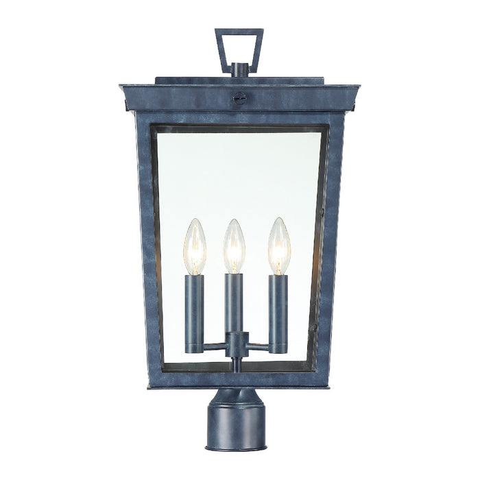 Crystorama BEL-A8069-GE Three Light Outdoor Post Mount, Graphite