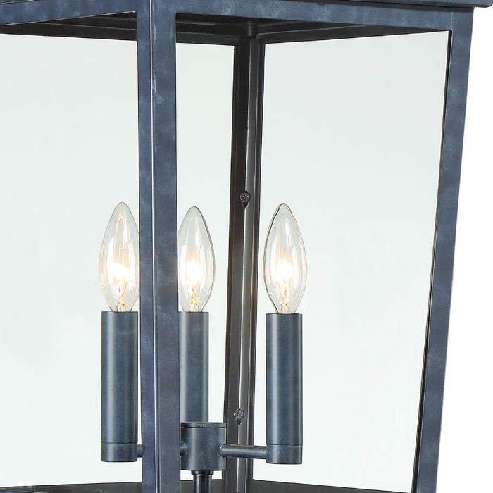 Crystorama BEL-A8069-GE Three Light Outdoor Post Mount, Graphite