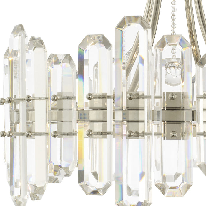 Crystorama BOL-8884-PN Four Light Semi Flush Mount, Polished Nickel