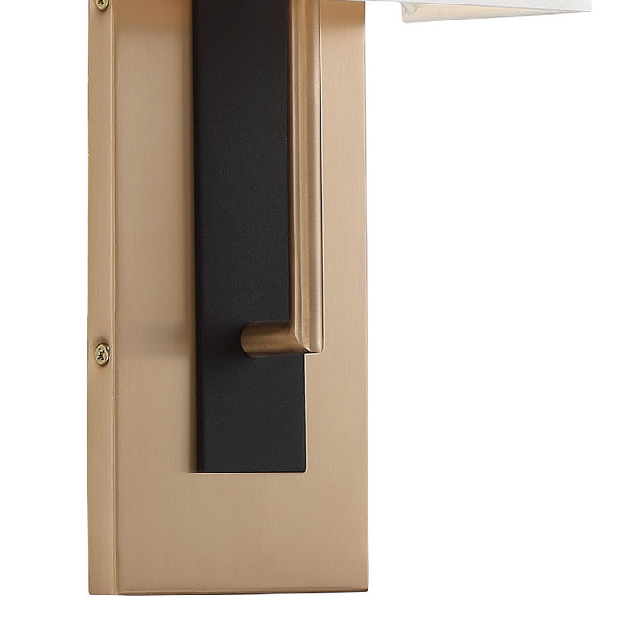 Crystorama BRE-A3631-VG-BF One Light Wall Sconce, Vibrant Gold + Black Forged