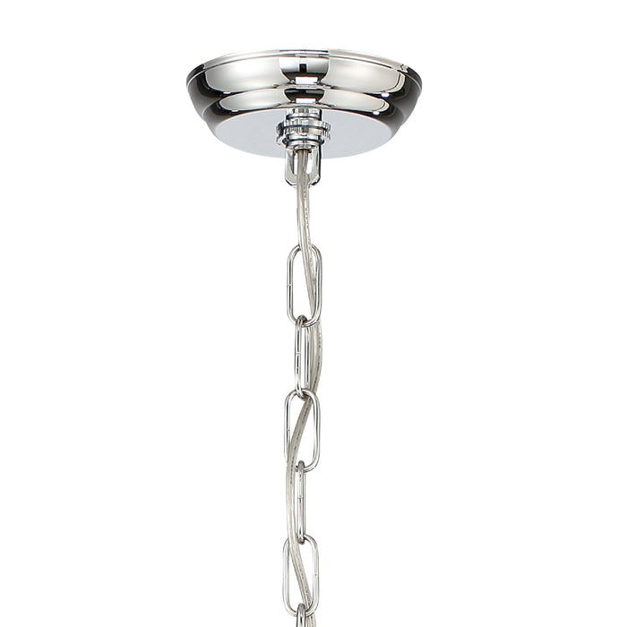 Crystorama 8829-CH-CL-MWP 12 Light Chandelier, Polished Chrome