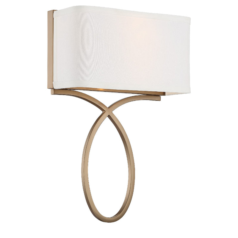 Crystorama BRK-A3702-VG Two Light Wall Sconce, Vibrant Gold