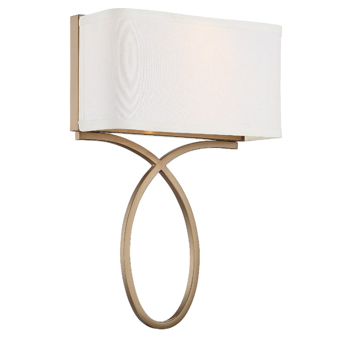 Crystorama BRK-A3702-VG Two Light Wall Sconce, Vibrant Gold