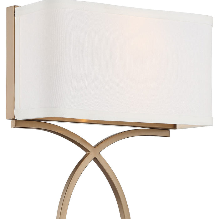 Crystorama BRK-A3702-VG Two Light Wall Sconce, Vibrant Gold