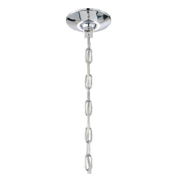 Crystorama CAN-A1305-CH-CL-MWP Five Light Chandelier, Polished Chrome