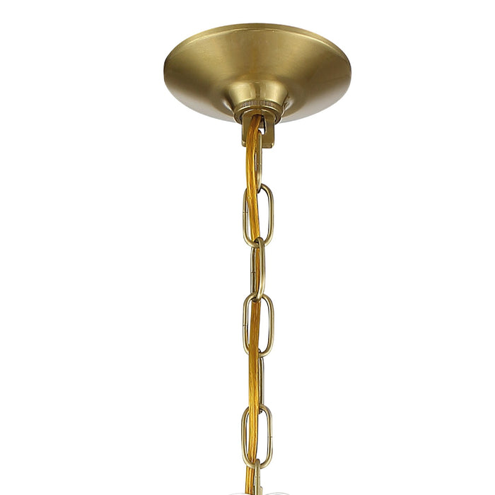 Crystorama CAN-A1305-PB-CL-SAQ Five Light Chandelier, Polished Brass