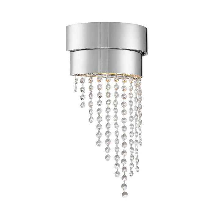 Crystorama CLA-A3202-PN-CL-MWP Two Light Wall Sconce, Polished Nickel