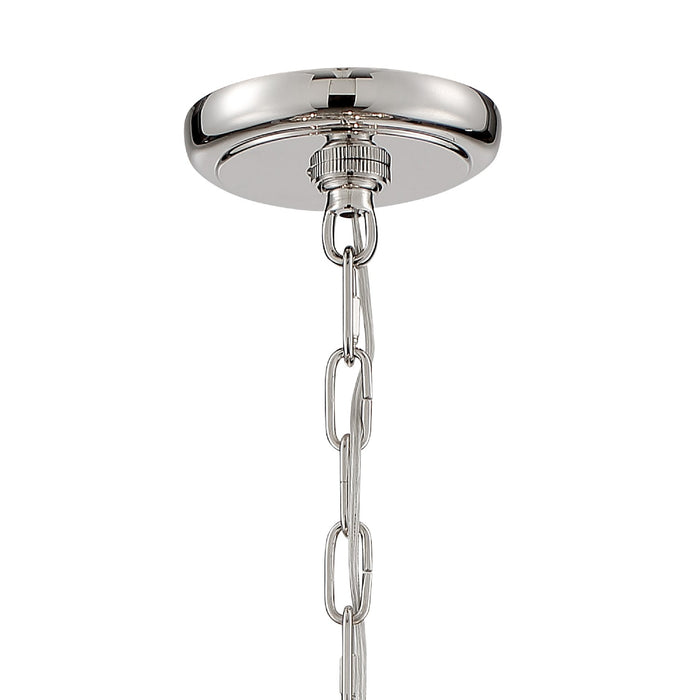 Crystorama CLA-A3205-PN-CL-MWP Five Light Chandelier, Polished Nickel