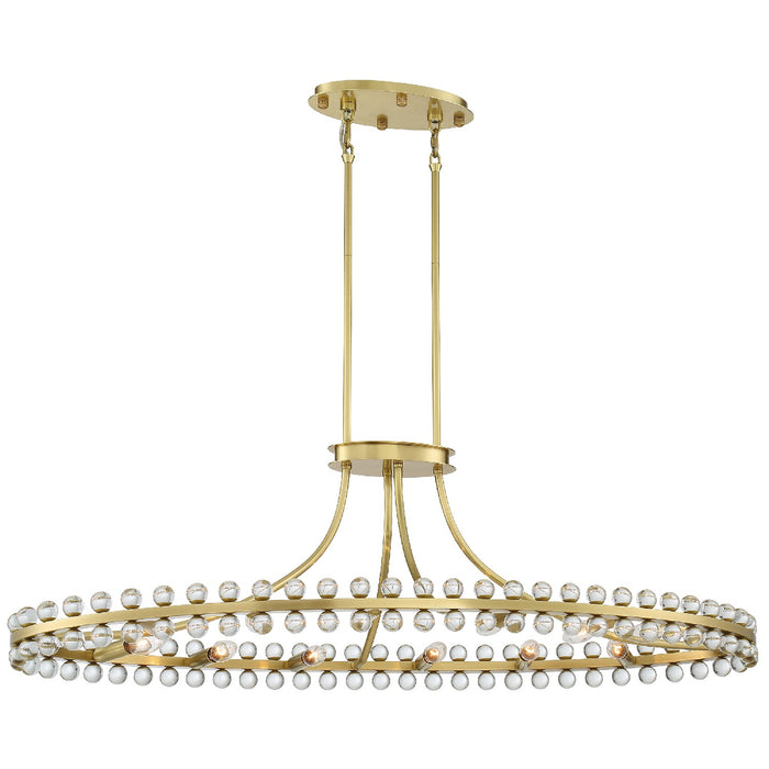 Crystorama CLO-8897-AG 12 Light Chandelier, Aged Brass