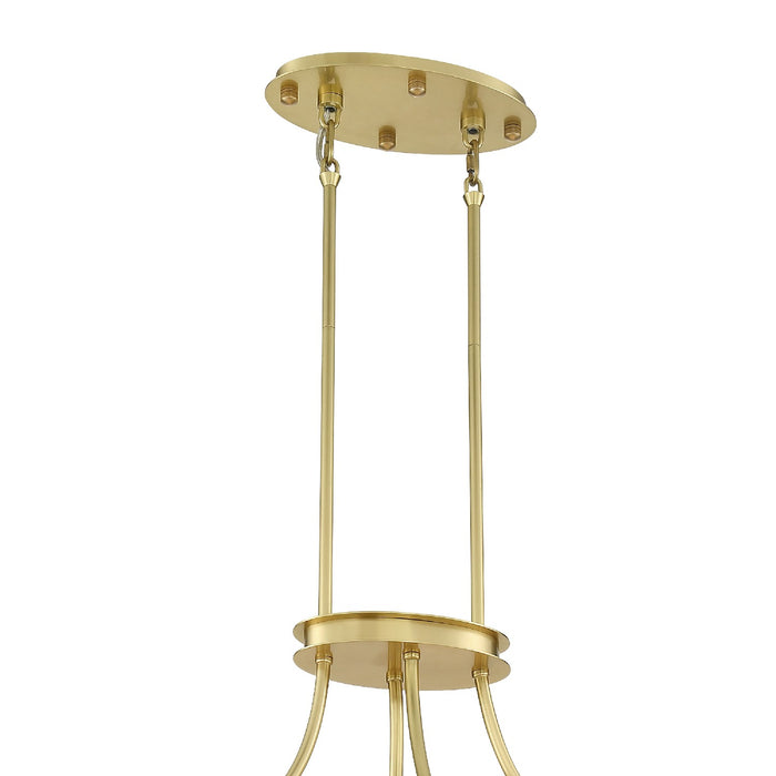 Crystorama CLO-8897-AG 12 Light Chandelier, Aged Brass