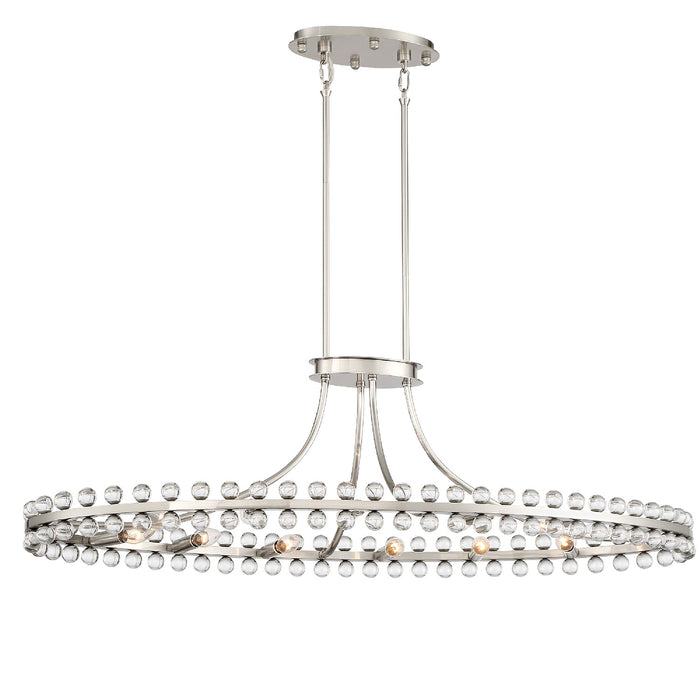 Crystorama CLO-8897-BN 12 Light Chandelier, Brushed Nickel