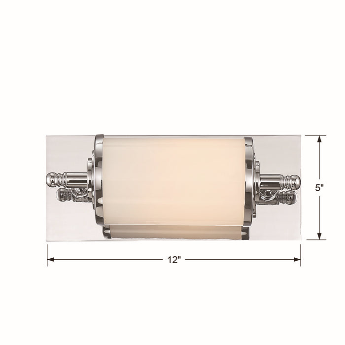 Crystorama FOS-A8050-CH LED Bathroom Vanity, Polished Chrome