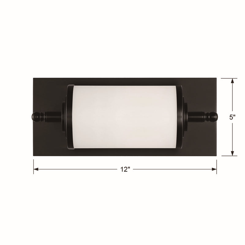 Crystorama FOS-A8050-MK LED Bathroom Vanity, Matte Black