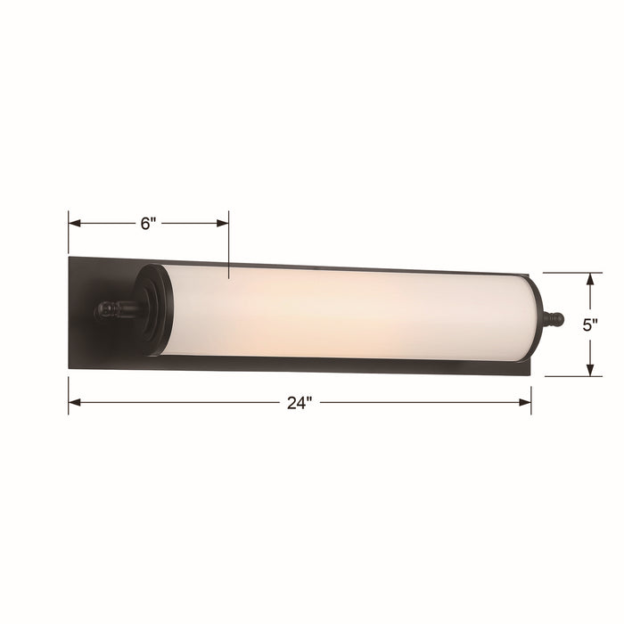 Crystorama FOS-A8051-MK LED Bathroom Vanity, Matte Black