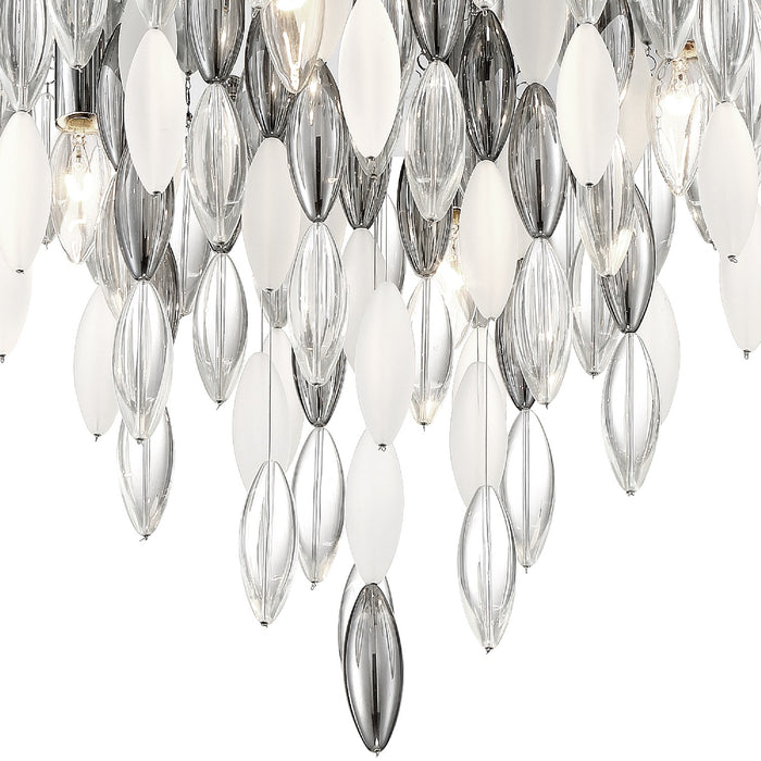 Crystorama HUD-A2214-CH Four Light Flush Mount, Polished Chrome