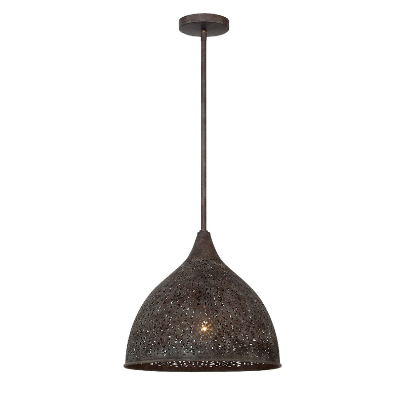 Crystorama JAS-A5010-FB One Light Pendant, Forged Bronze