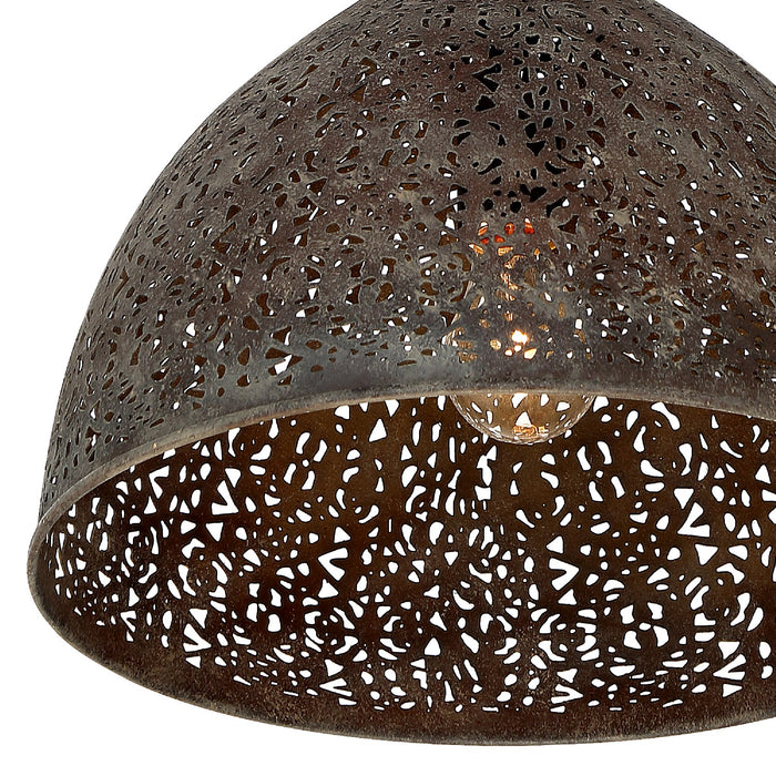 Crystorama JAS-A5010-FB One Light Pendant, Forged Bronze
