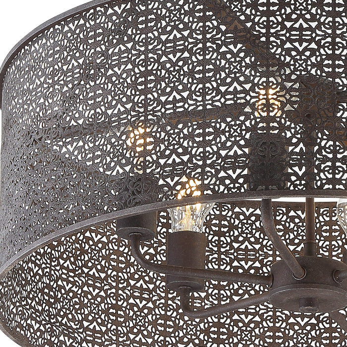 Crystorama JAS-A5016-FB Six Light Chandelier, Forged Bronze