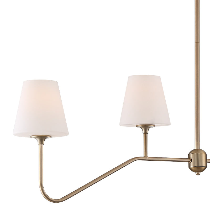 Crystorama KEE-A3004-VG Four Light Chandelier, Vibrant Gold