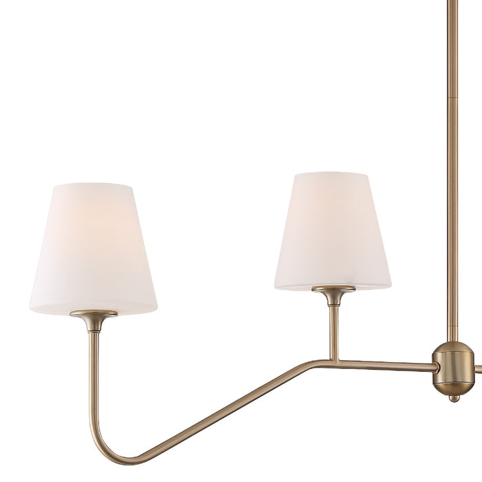 Crystorama KEE-A3004-VG Four Light Chandelier, Vibrant Gold