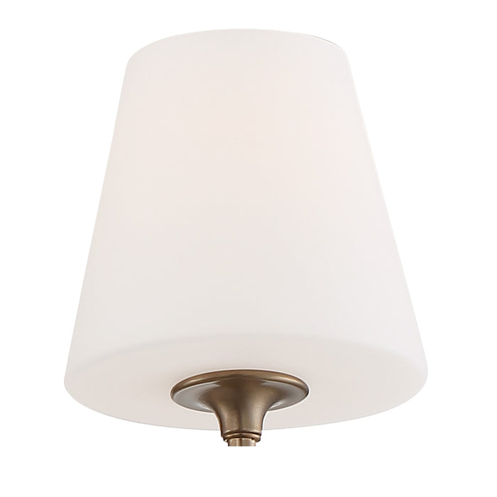 Crystorama KEE-A3004-VG Four Light Chandelier, Vibrant Gold