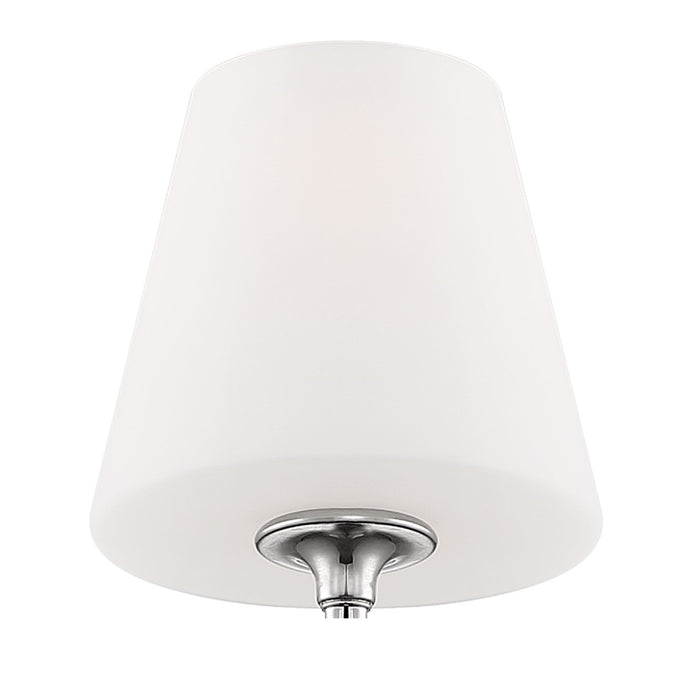 Crystorama KEE-A3006-PN Six Light Chandelier, Polished Nickel