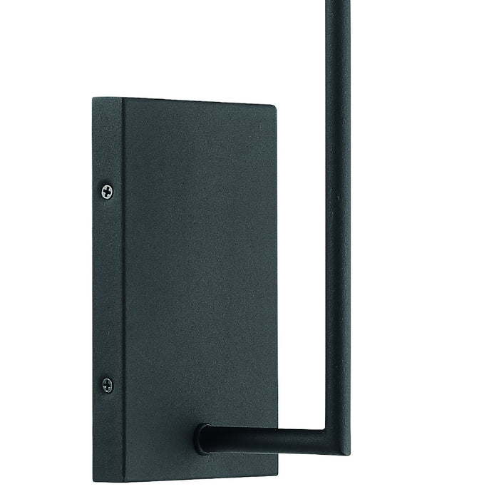 Crystorama LEN-250-OP-BF One Light Wall Sconce, Black Forged