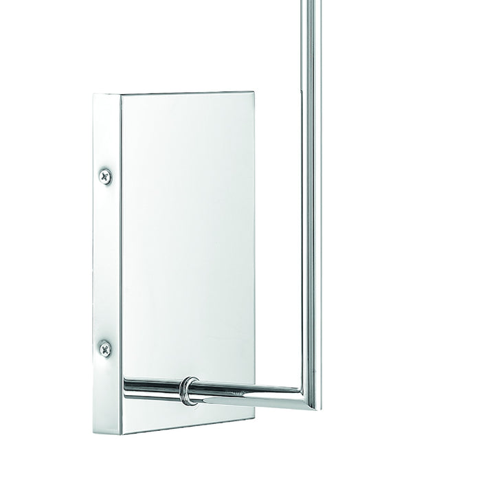 Crystorama LEN-250-OP-CH One Light Wall Sconce, Polished Chrome