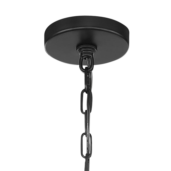 Crystorama 587-MK Nine Light Chandelier, Matte Black