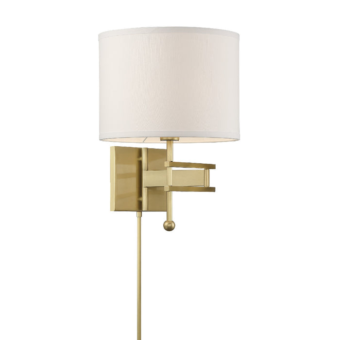 Crystorama MAR-A8031-AG One Light Wall Sconce, Aged Brass