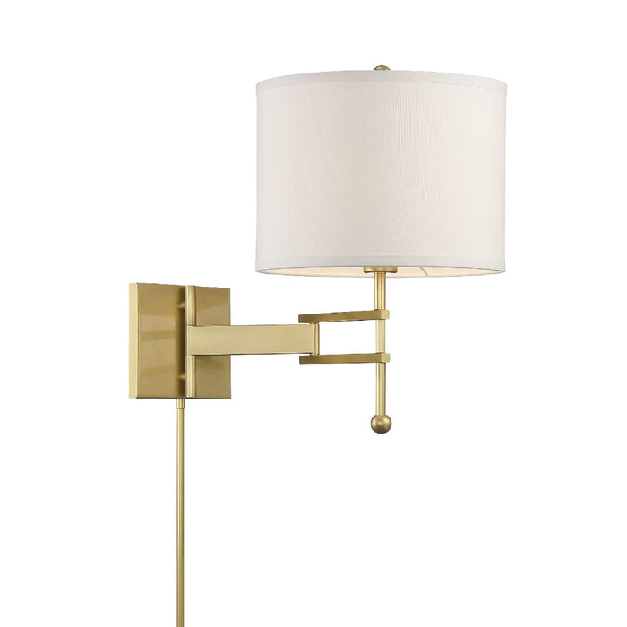 Crystorama MAR-A8031-AG One Light Wall Sconce, Aged Brass