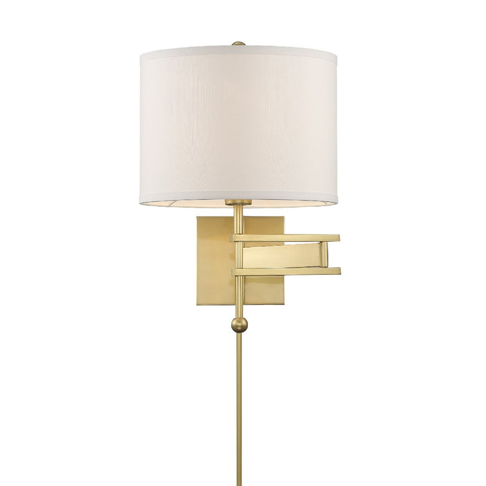 Crystorama MAR-A8031-AG One Light Wall Sconce, Aged Brass