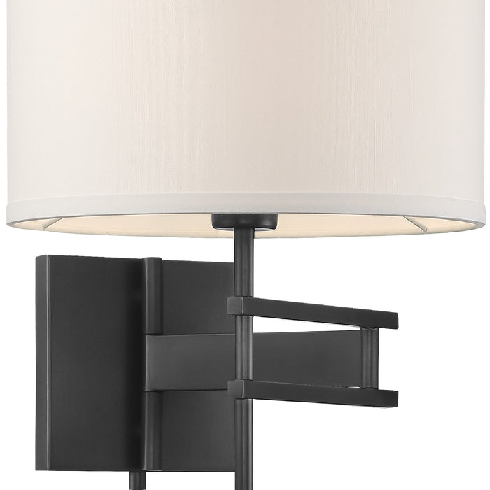 Crystorama MAR-A8031-MK One Light Wall Sconce, Matte Black