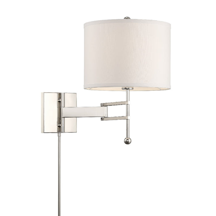 Crystorama MAR-A8031-PN One Light Wall Sconce, Polished Nickel