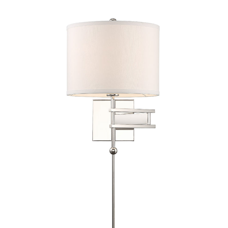 Crystorama MAR-A8031-PN One Light Wall Sconce, Polished Nickel