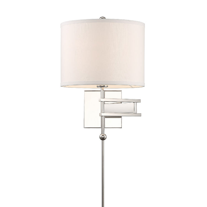 Crystorama MAR-A8031-PN One Light Wall Sconce, Polished Nickel