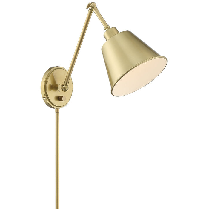 Crystorama MIT-A8020-AG One Light Wall Sconce, Aged Brass